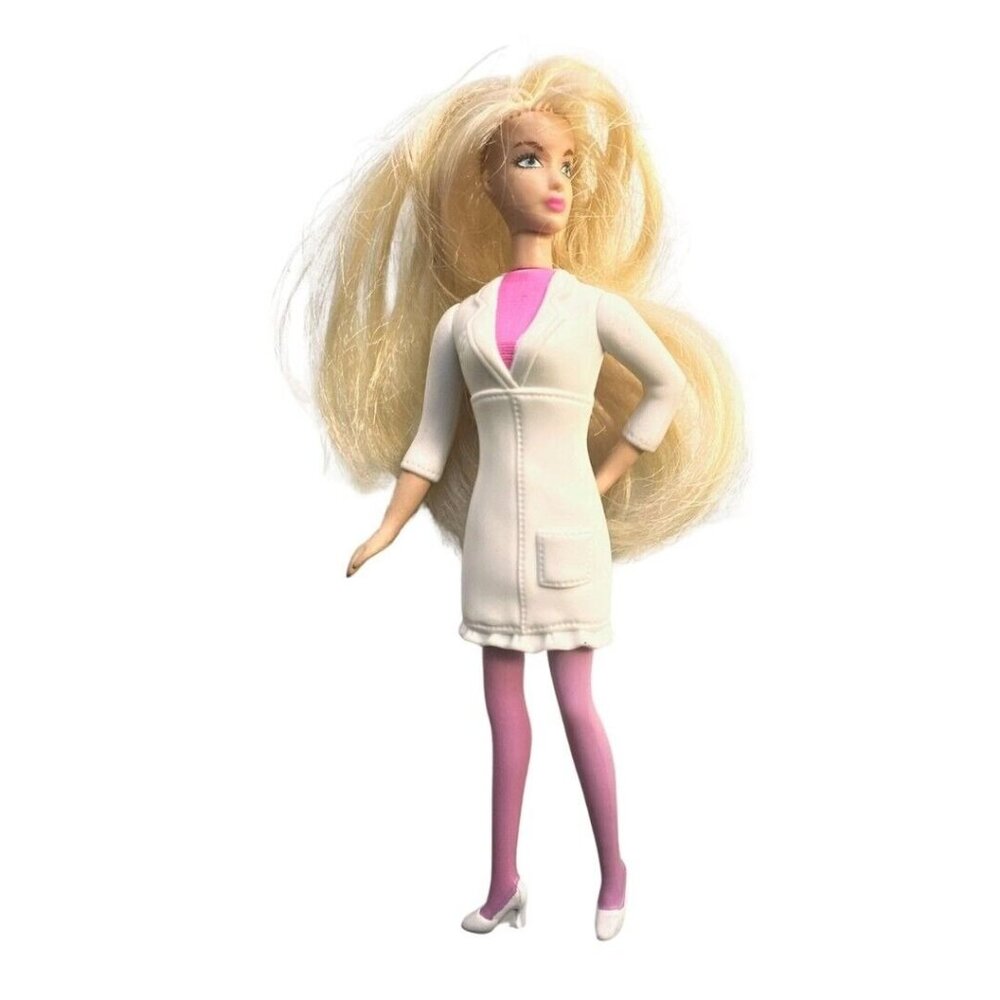 Vintage Girl Doll White Coat & Heels Classic Fashion Collectible Toy